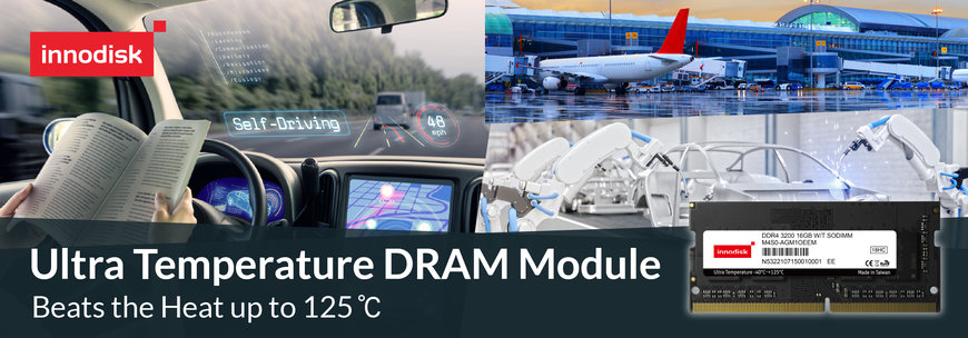 Moduł DDR4 DRAM Ultra Temperature firmy Innodisk pokonuje ciepło do 125 °C